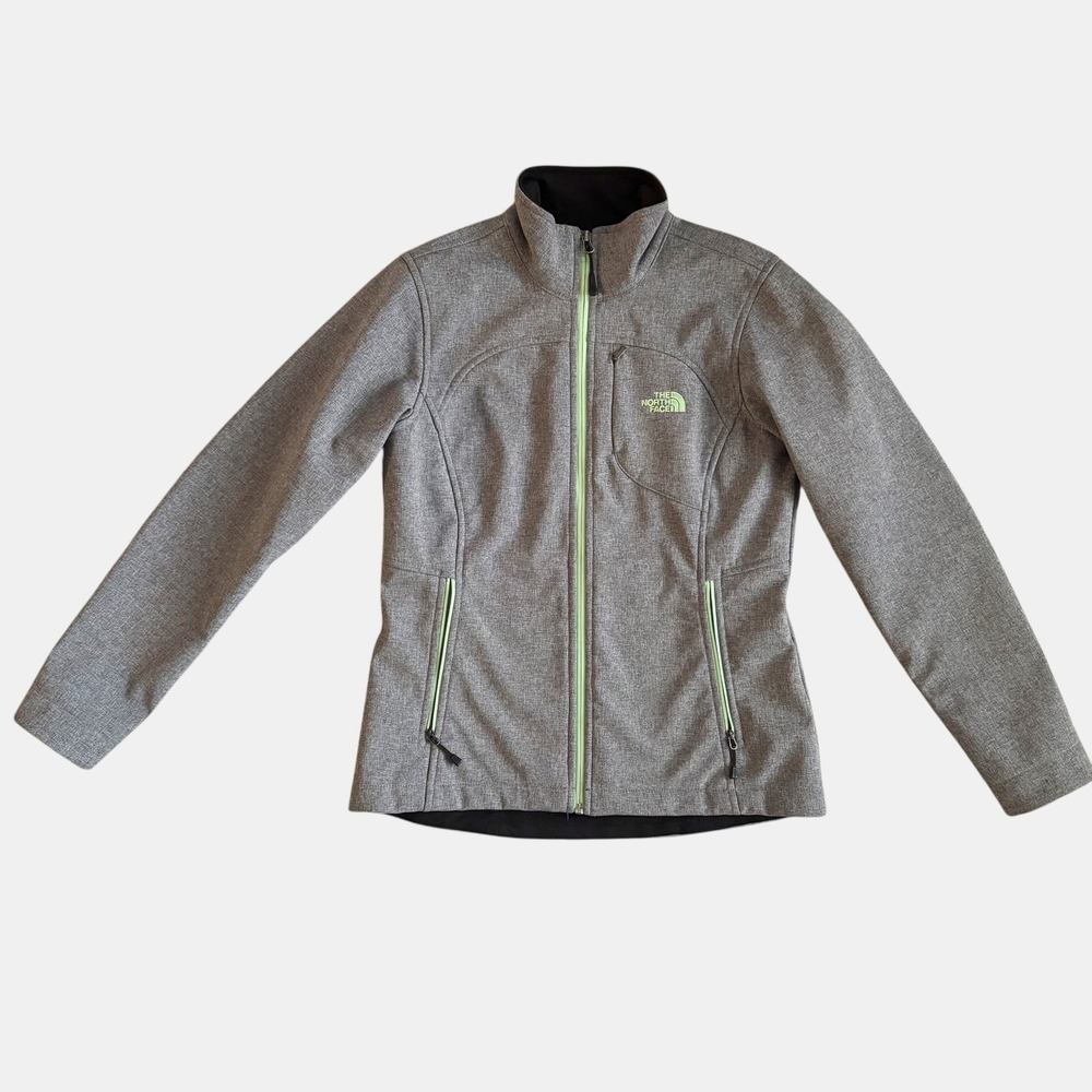 The North Face Apex Bionic Softshell Jacket Womens Medium Gray Zip Medium